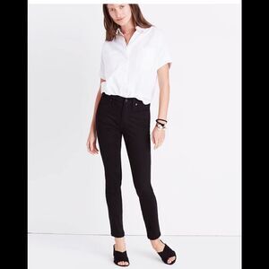 Madewell 9" Mid-Rise Skinny Jeans in ISKO Stay Black